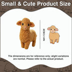 FACE N FACE DIY Needle Felting Kit Cute Golden Yellow Lamb Standing – Needle - Image 2