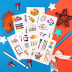 BulbaCraft 100Pcs Art Stickers, Crayon Stickers, Paint Laptop Decals, Painting - Image 8
