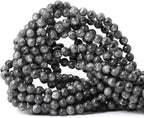 60PCS 6mm Natural Black Labradorite Gemstone Round Loose Beads Crystal Energy by CHEAVIAN