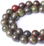 72PCS 10mm Natural Dragon Blood Jasper Beads Round Loose Energy Healing Stone - Image 4