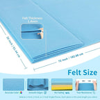 Sky Blue Fabric Sheet 72" X 36", 1.4mm Thick Large Soft Durable Flexible Craft - Image 2