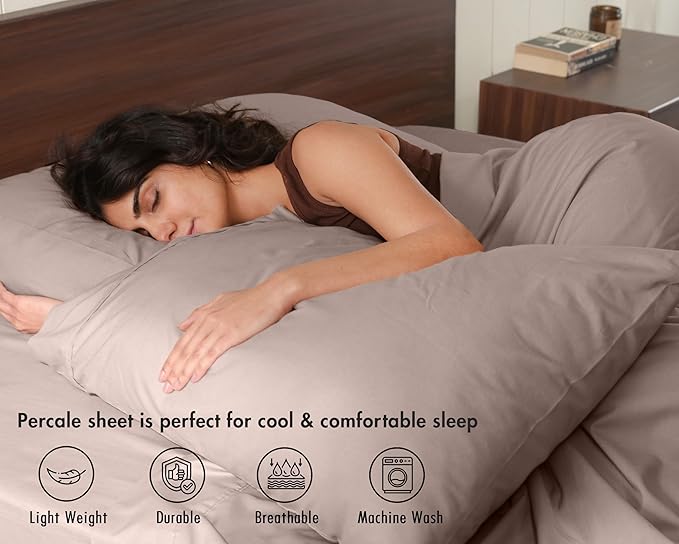 RUVANTI 100% Cotton Sheets – Twin XL Size Percale Bedding, Cooling & Breathable - Image 3