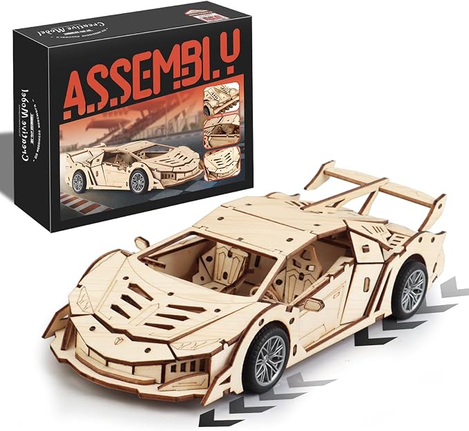 3D Wooden Puzzles for Adult, Brain Teaser DIY Hobbies Gifts for Men Teens by Unknown