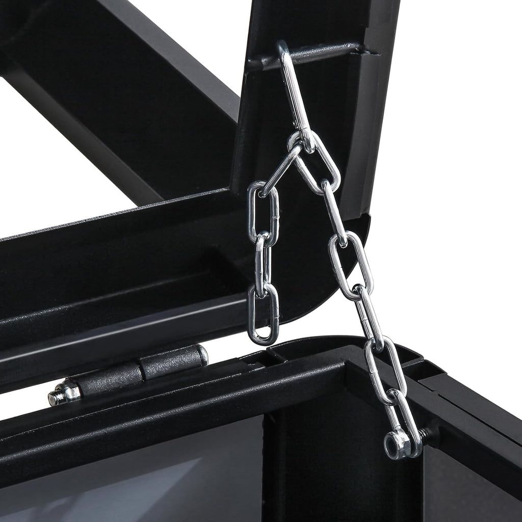 Square Waste Container with Dome Lid | Commercial Outdoor Garbage and Trash Container, Black, 15 Gallon