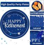 Qyeahkj 50 Guests Retirement Plates and Napkins Party Supplies Happy Retirement - Image 3