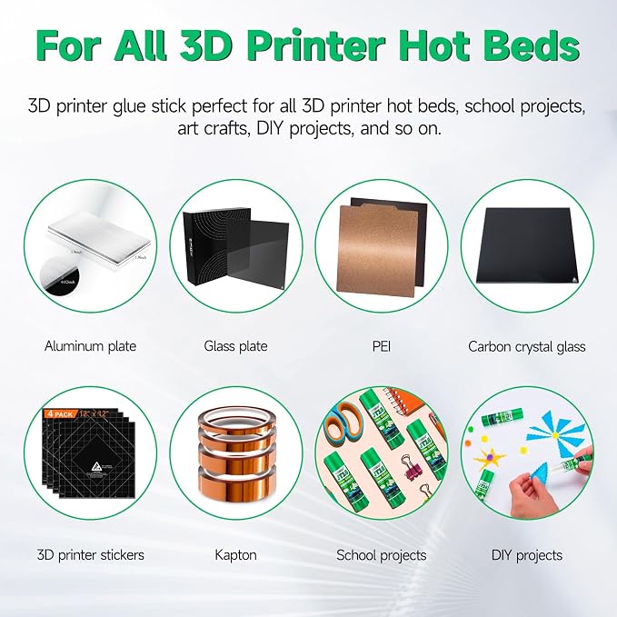 3D Printer Glue Sticks, 36 Grams Each PVP Solid Glue Sticks - Image 4