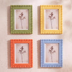 4 Pack 5 x 7 Picture Frame, Wood Beaded Boho Photo Frame, Vintage Photo Display - Image 5