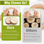 FoDau770 5pcs Natural Beech Wooden Rings, Unfinished Solid Wood Rings Heavy - Image 5