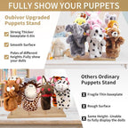 Wooden Puppet Stand, Education Wooden Puppet Tree Store and Display Doll Holder - Image 5