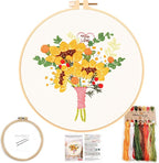 FONNUY Bouquet Flowers Embroidery Kit Love Mom by FONNUY