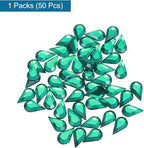 MECCANIXITY 50PCS Flat Back Acrylic Teardrop Gems 6x10mm Artificial Rhinestones - Image 3