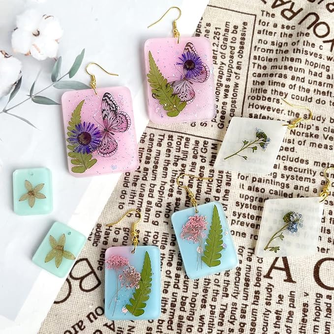 ResinWorld Earrings Molds with Varieties of Shapes and Sizes, Stud Dangle Drop - Image 7