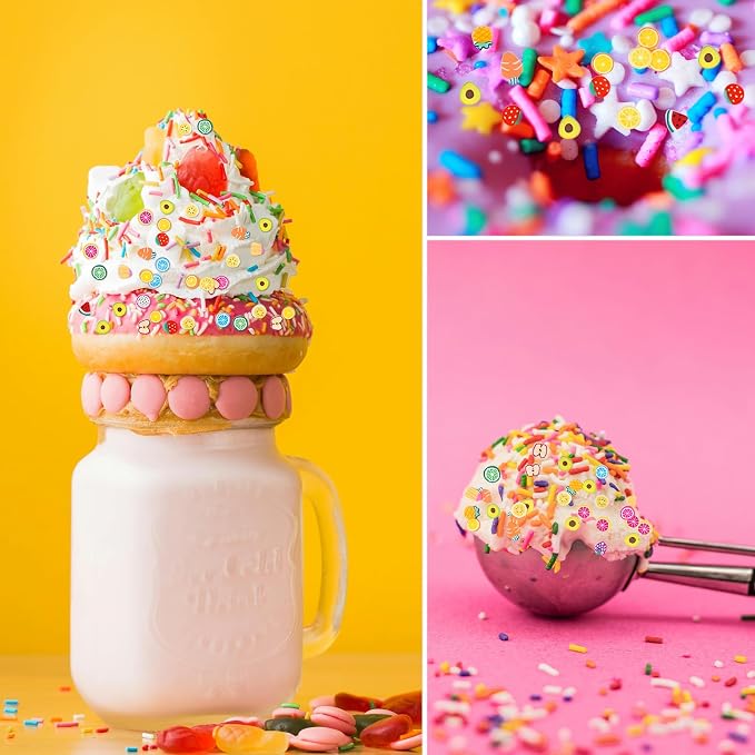 DIYASY 180g Fake Fruit Sprinkles, 6.35 oz Mini Faux Sprinkle Polymer Clay - Image 6