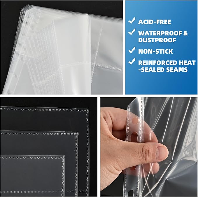 9 Pocket Card Sleeves, Holds 1800 Cards, Trading Card Binder Sleeves, 3 Ring 9 - Image 7