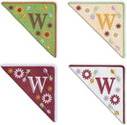 Personalized Embroidered Corner Mark, 4 Pack, Finished Initial Felt Bookmark by Unknown