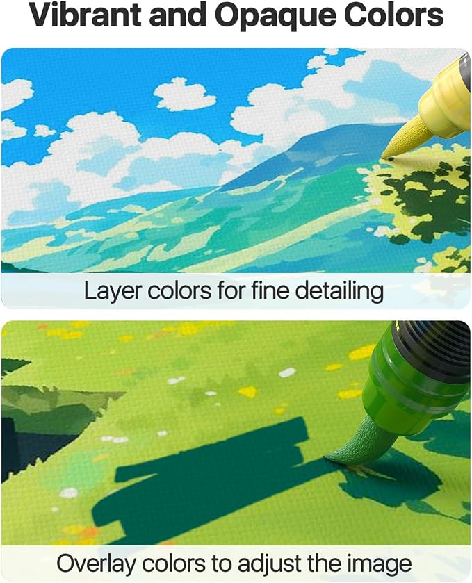JusArt 36 Colors Acrylic Paint Markers - Image 5
