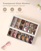 Lolalet Sunglasses Storage Box for Women, Eyewear Eye Glass Organizer - Image 4