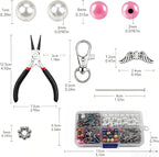 180Pcs DIY Angel Pendant Keychains Kit Includes Alloy Wing Spacer Imitated Bead - Image 2
