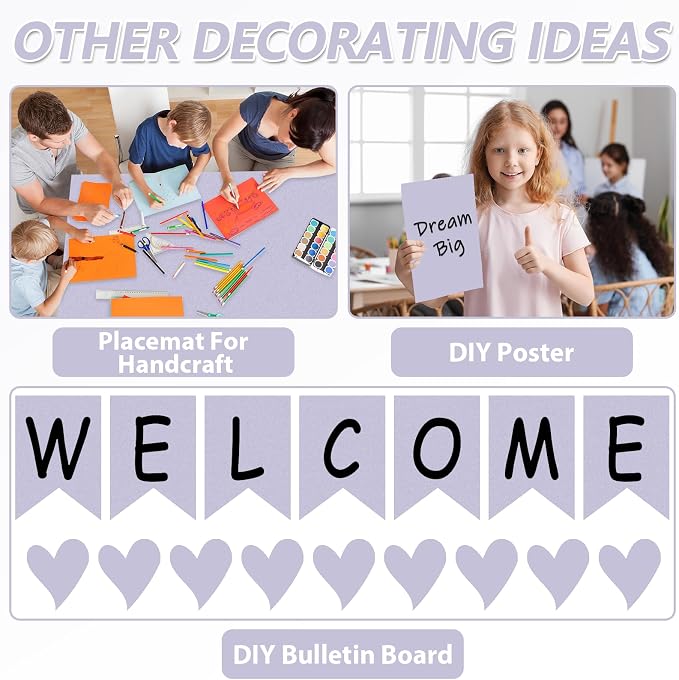 Light Purple Bulletin Board Paper Roll Lavender Bulletin Board Background Paper - Image 5
