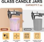 SHOWIN Thick Candle Jars for Making Candles 16 Pcs, 7 OZ Empty Jars - Image 3