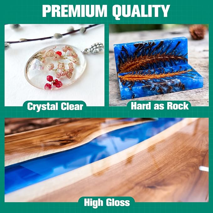 Teexpert Epoxy Resin Crystal Clear: 1 Gallon Epoxy Resin Kit Casting Resin Non - Image 2