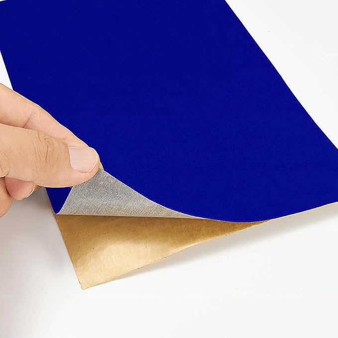 Blue Large Size Self Adhesive Soft Velvet Drawer Liner DIY Fabric Felt Liner - Image 3