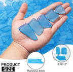 Keedolla Tumbled Sea Glass for Crafts - 40 OZ Sky Blue Seaglass Pieces Flat - Image 3