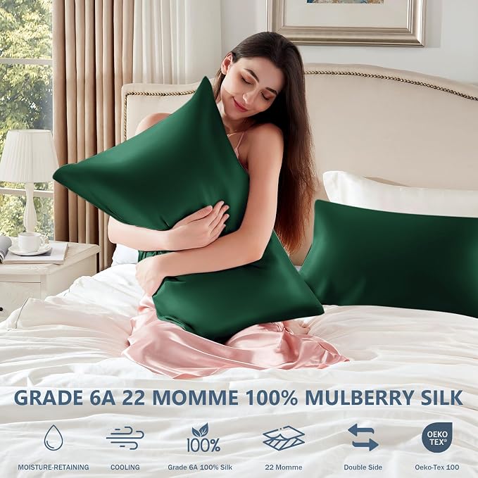 Silk Pillow Cases Standard Size 100% Mulberry Silk Pillowcase - Image 6