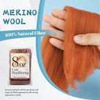 Wonvoc 8 OZ Merino Wool Roving, Core Wool - Image 3