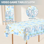 81 PCS Elephant Party Tableware Supplies, Disposable Blue Plates Cups Napkins - Image 3