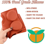 Sakolla 3 Pack Muffin Top Pans, 6 Cavities Silicone Egg Molds - Image 2