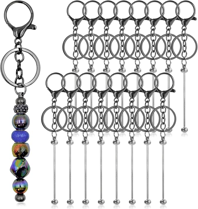 28 Pcs Beadable Keychain Bars by DNLEGULI
