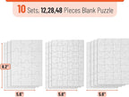 Mr. Pen- Blank Puzzle, 10 Sets, 12/28/48 Pieces/Pack, 8.2" x 5.6" | Modern - Image 2