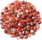 WAYBER Decorative Stones, 2 Lbs/920g Natural Red Agate Pebbles Irregular by WAYBER