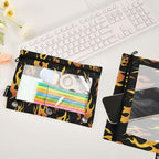 Custom Yellow Orange Fire Flames Pencil Pouch - Image 5