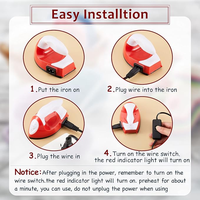 Honoson Mini Craft Iron Mini Heat Press Small Iron 3.93 x 2.36 x 2.76 in - Image 3