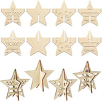 COCHIE DIY 3D 4th of July Stars Wood Crafts to Paint, Paintable Unfinished by COCHIE