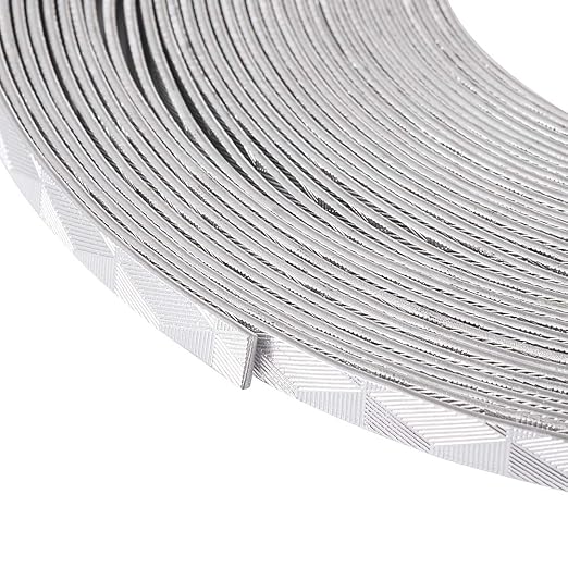Fashewelry 32.8 Feet 5mm Aluminum Flat Artistic Wire Silver Bendable Metal - Image 4
