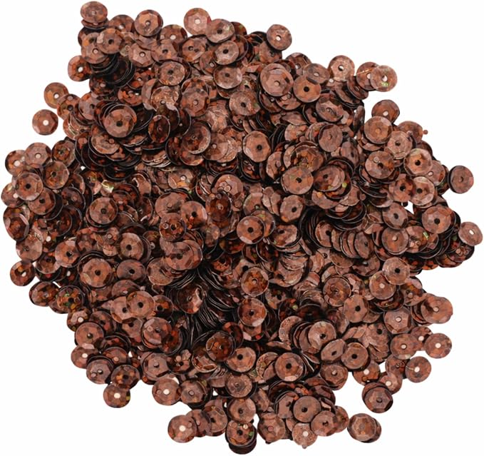 Mandala Crafts 6mm Cup Holographic Bronze Sequins - Image 2