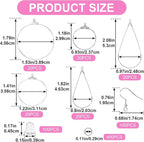 Pndeyo 700pcs Hypoallergenic Earring Beading Hoops, Mix Sizes Round Hoop - Image 2