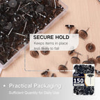150 PCS Flat Black Push Pins for Wall Clear Thumb Tacks for Walls Flat - Image 4