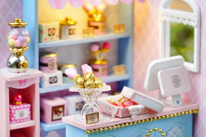 CUTEROOM DIY Doll House Miniature Furniture Wooden House Kit - Image 6