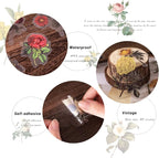 240Pcs Vintage Nature Flower Botanical Clear Stickers | Waterproof, Aesthetic - Image 4
