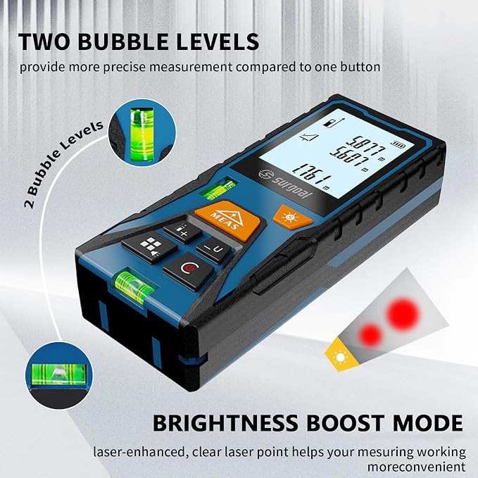 Laser Distance Measure Backlit LCD - Image 2