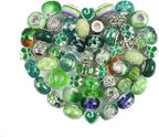 Aipridy European Large Hole Beads, Colorful Glass Charm Beads Set by AIPRIDY