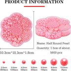 5600PCS Half Round Pearls Flatback Imitation Pearls - Image 2