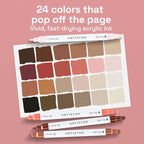 ARTISTRO 24 Skin Tones Dual-Tip Acrylic Paint Markers – Paint Pens Set - Image 2