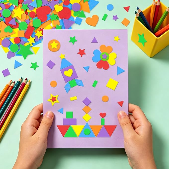 600Pcs Foam Stickers Foam Shape Stickers - Image 6