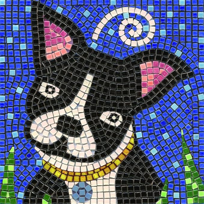 Adult Mosaic Crafts Project Kits: Get Creative and Have Fun, Square 7inch Dog by ALEA+Mosaic