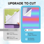 Tintnut Rainbow Permanent Vinyl 12 Sheets 12x10in Ombre Adhesive Vinyl | - Image 4